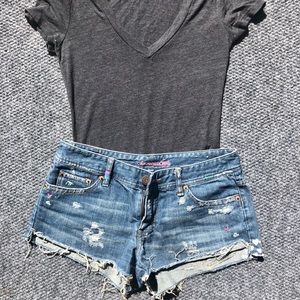 Denim jean shorts